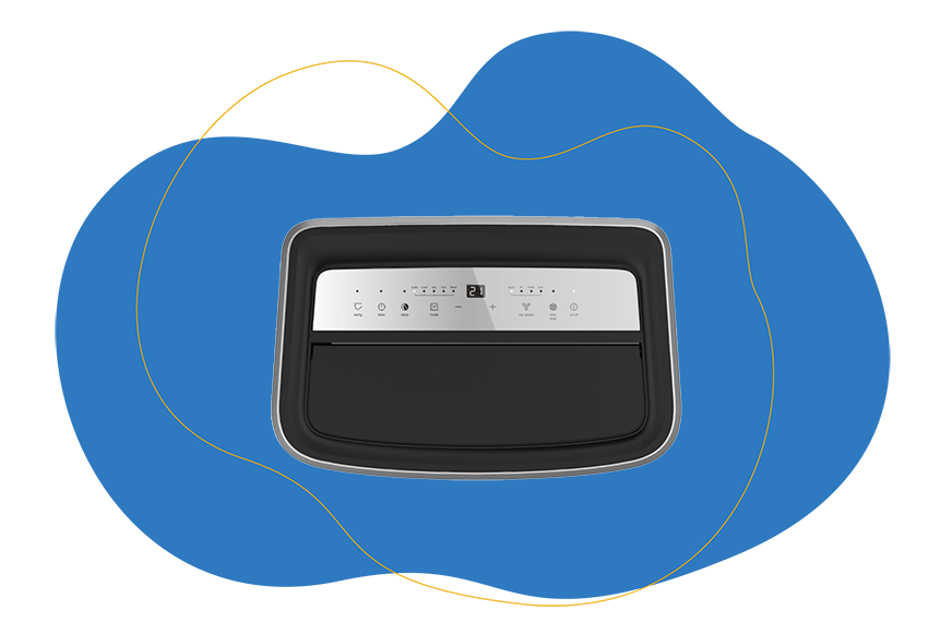 LED-Display der mobile Klimaanlage AEG AXP34U338CW von Aldi im Test